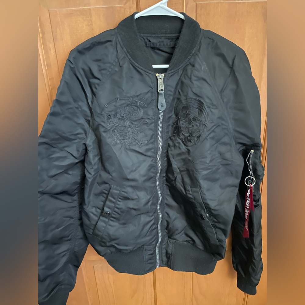 Alpha Industries ‘Japan’ Black Reversible Bomber Jacket